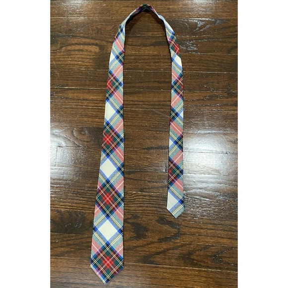 Ingles Buchan Stewart Dress Tartan Tie 100% Wool Made Scotland - Picture 1 of 5